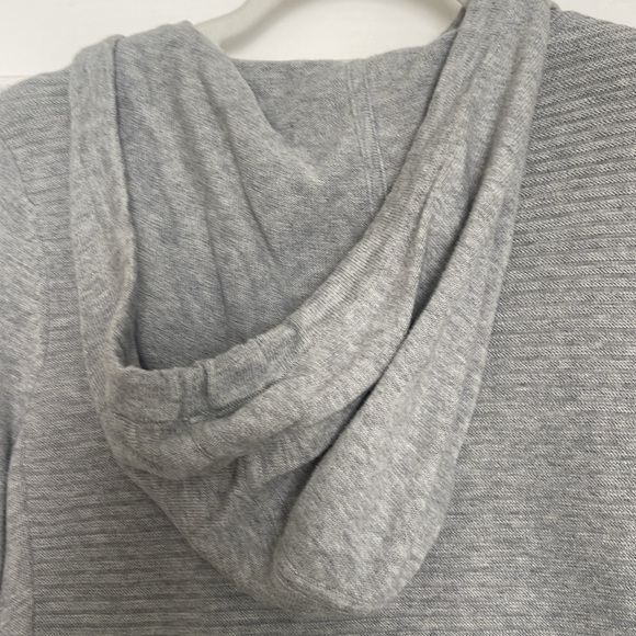 Grey Ribbed Hoodie - Picture 7 of 9